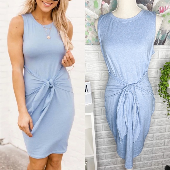 Pink Lily Dresses & Skirts - FINAL SALE Pink Lily NEW Living For It Blue Tank Dress
